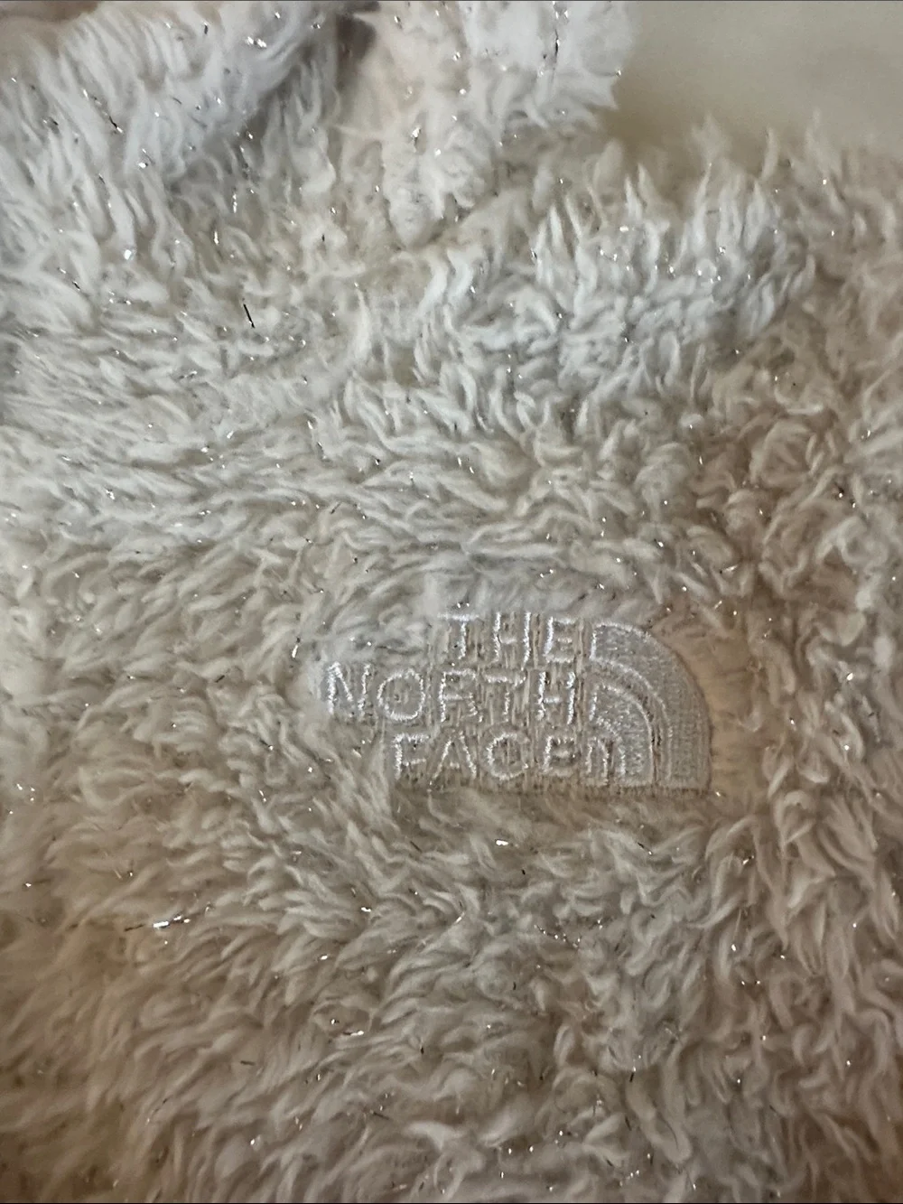 The North Face Kids Cream Sherpa Hooded Fleece Jacket